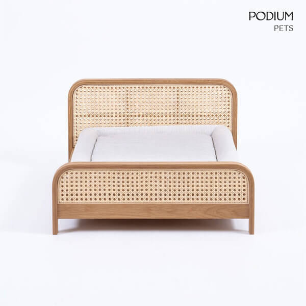 ที่นอนสัตว์เลี้ยง PODIUM PETS รุ่น CANE PET BED ขนาด 60X65X34 ซม. สีไม้ธรรมชาติ
